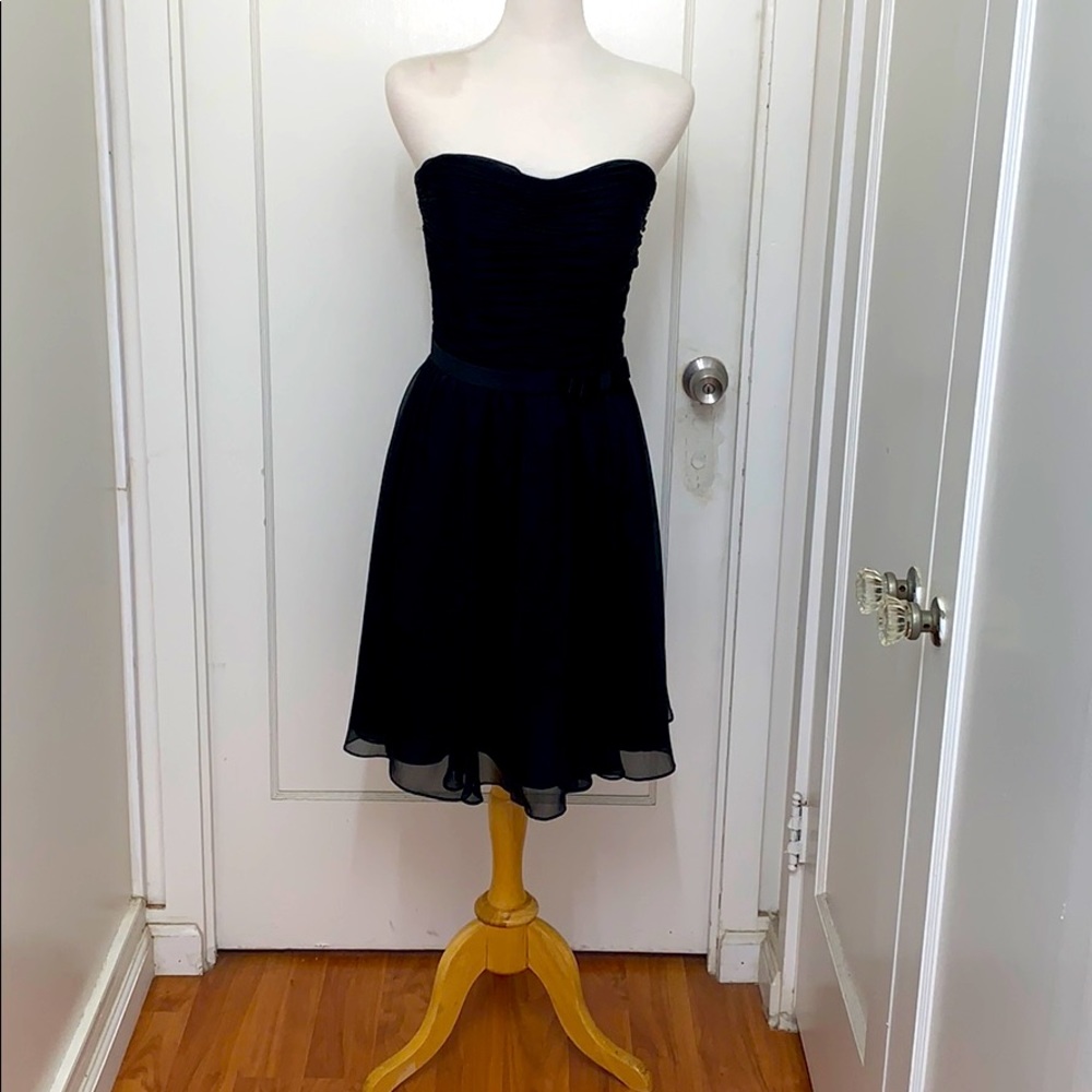Black chiffon cocktail dress